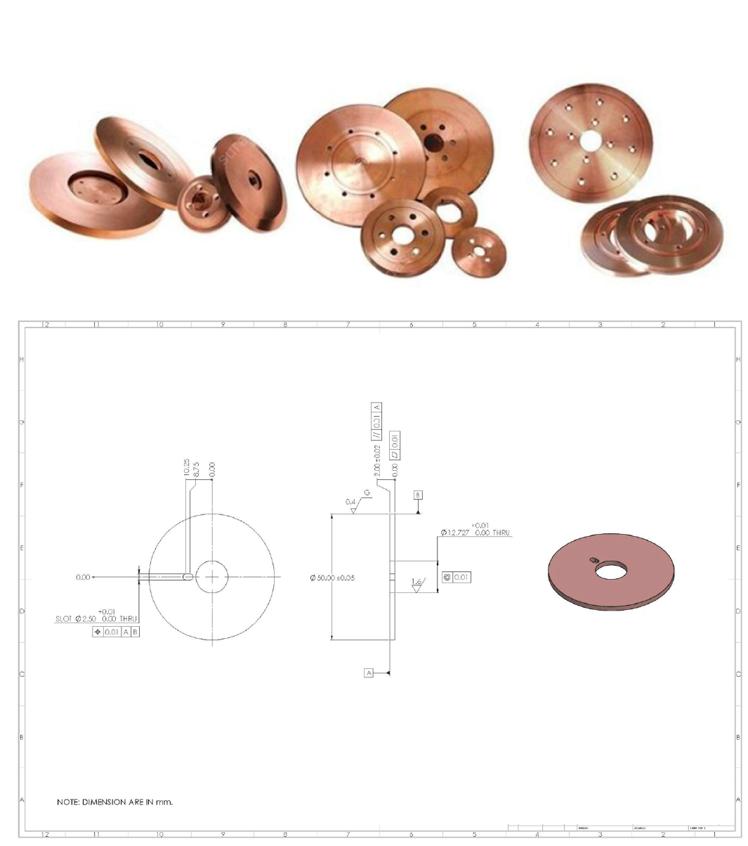 Custom Electrode Products and Technical Drawing