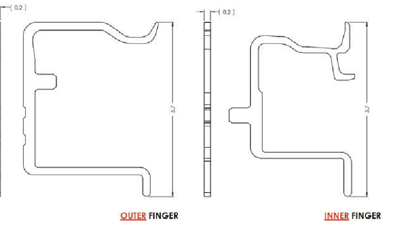 Cantilever Pin Inner Finger and Spec